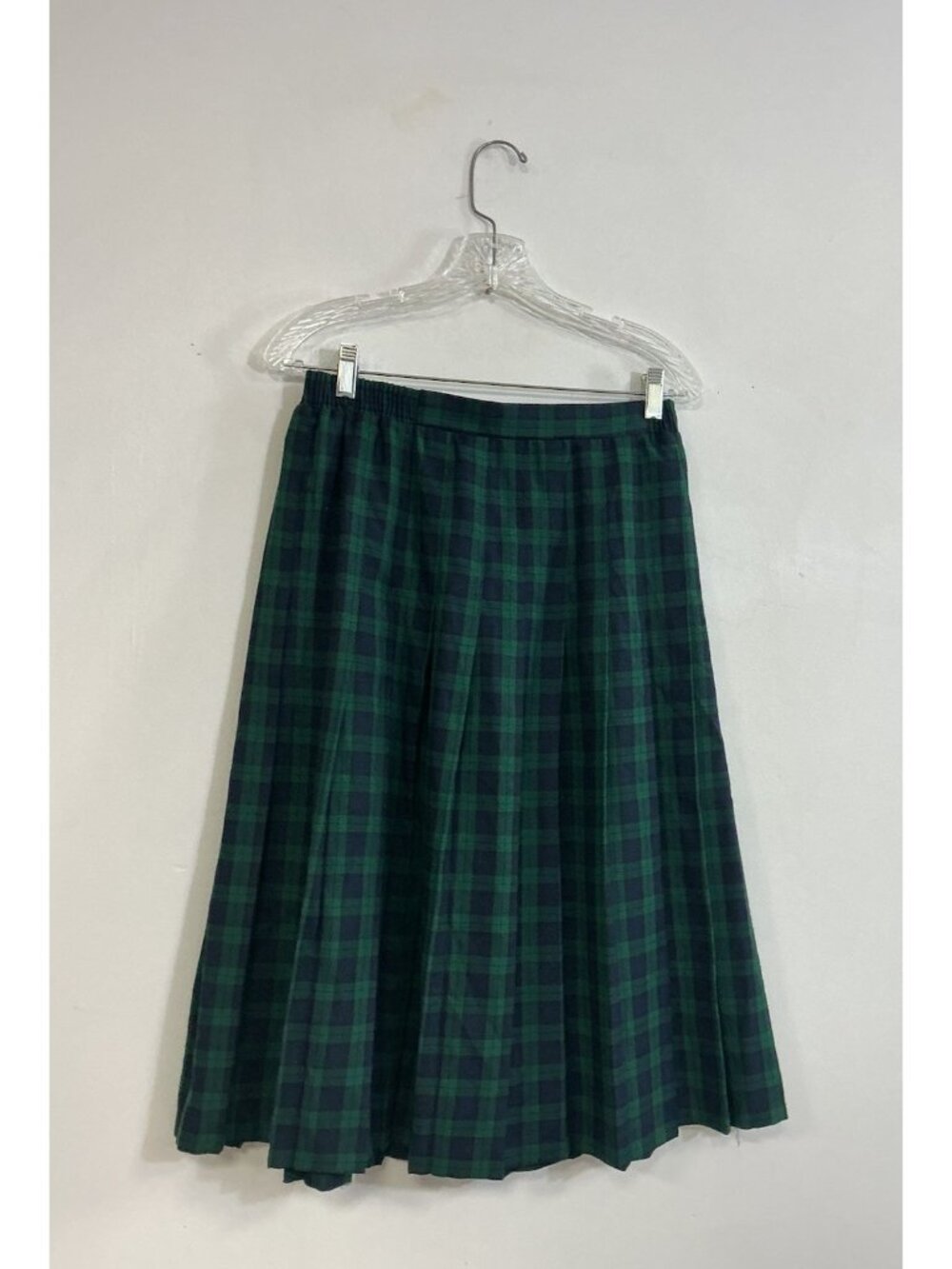 Pleated Plaid Maxi Skirt Preppy Academia Womens 14